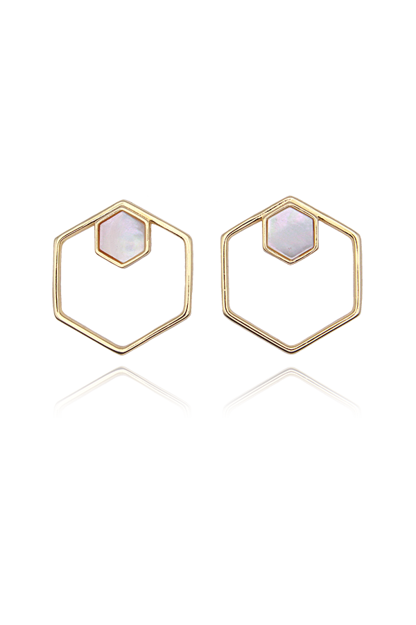Handmade hexagon hoops from SH & Co.