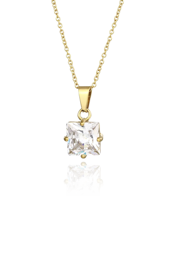 White rhinestone necklace with white background