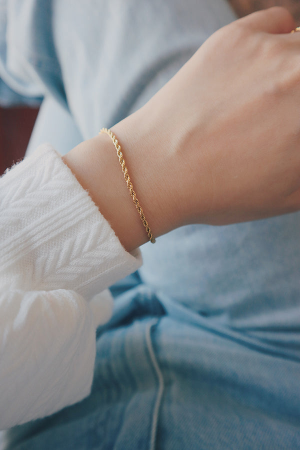 Classice gold rope chain bracelet
